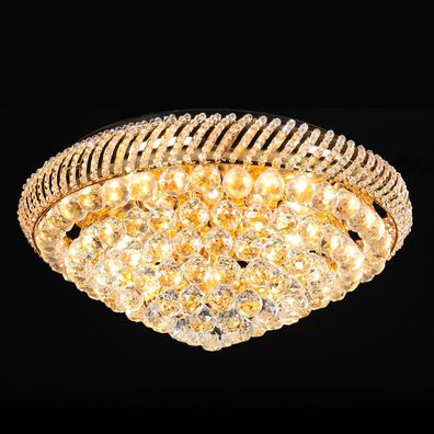 Clayre & Eef Kristall-Deckenlampe Ø 60x25 cm Transparant Eisen