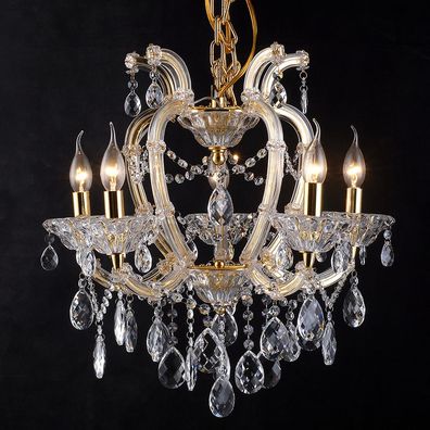 Clayre & Eef Kronleuchter Ø 53x55 cm Goldfarbig Metall