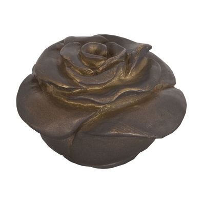 Clayre & Eef Rose Lampenschirmknopf Ø 4 cm Braun Kunststoff Rose