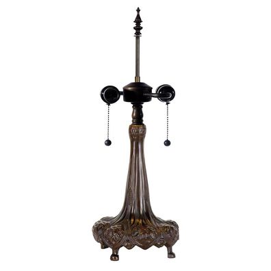 Clayre & Eef Lampenfuá Tischlampe Tiffany Ø 31x85 cm Braun Metall