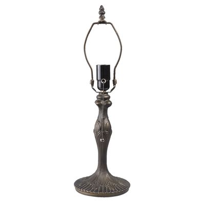 Clayre & Eef Lampenfuá Tischlampe Tiffany Ø 15x42 cm Braun Polyresin