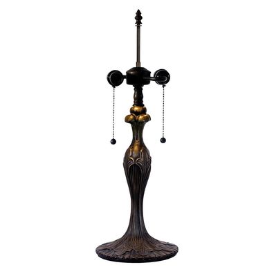 Clayre & Eef Lampenfuá Tischlampe Tiffany Ø 17x55 cm Braun Metall