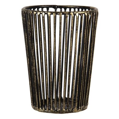 Clayre & Eef Teelichthalter Ø 10x14 cm Kupferfarbig Eisen (Gr. Ø 10x14 cm)