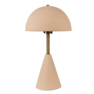 Clayre & Eef Pilz-Tischlampe Ø 23x40 cm Beige Metall
