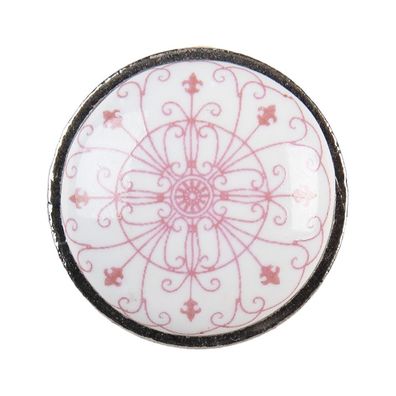 Clayre & Eef Türknauf Ø 3 cm Rosa Keramik (Gr. Ø 3x2 cm / S3 cm)