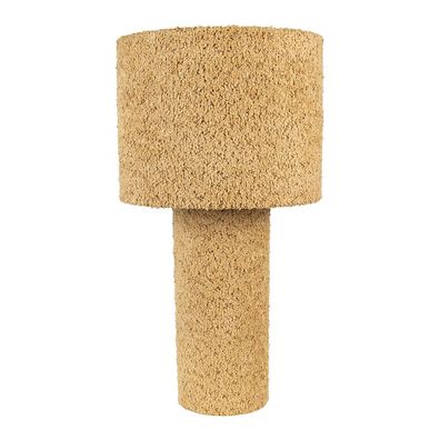 Clayre & Eef Tischlampe Ø 23x44 cm Gelb Textil