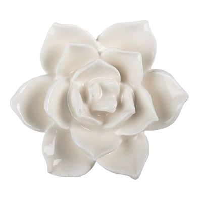 Clayre & Eef Türknauf Ø 5 cm Weiß Braun Keramik (Gr. Ø 5x4 cm / S3 cm)