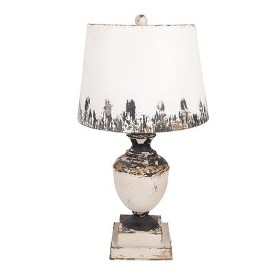 Clayre & Eef Tischlampe Ø 32x60 cm Beige Metall