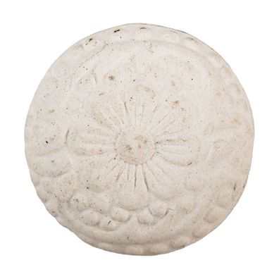 Clayre & Eef Türknauf Ø 4 cm Beige Keramik Blume (Gr. Ø 4x3 cm)