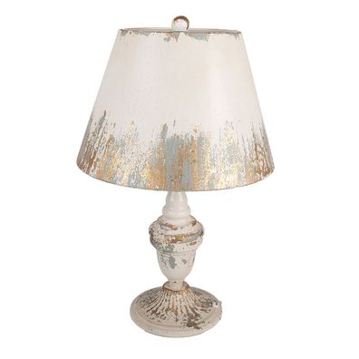 Clayre & Eef Tischlampe Ø 36x55 cm Beige Metall