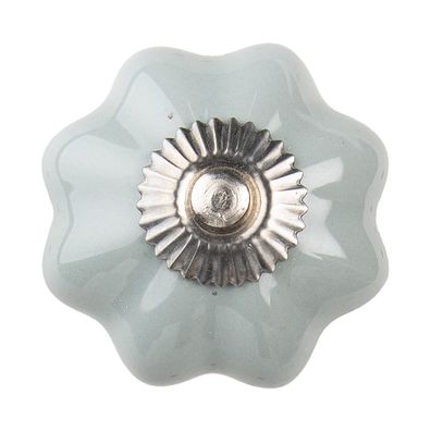 Clayre & Eef Türknauf Ø 4 cm Grau Keramik (Gr. Ø 4x3 cm / S3 cm)