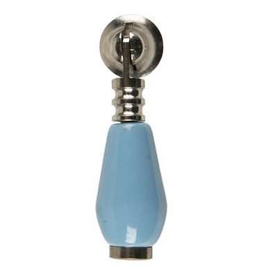Clayre & Eef Türknauf 2x6 cm Blau Keramik (Gr. 2x2x6 cm / S4 cm)