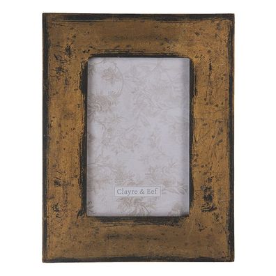 Clayre & Eef Bilderrahmen 10x15 cm Braun Kunststoff (Gr. 17x1x22 cm / 10x15 cm)