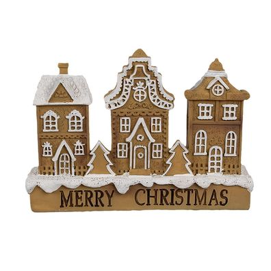 Clayre & Eef Lebkuchenhaus 13x4x10 cm Braun Polyresin (Gr. 13x4x10 cm)
