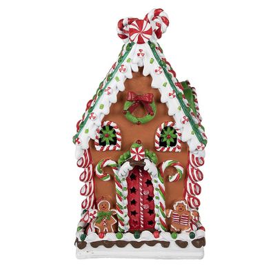 Clayre & Eef Lebkuchenhaus 20x20x37 cm Braun Polyresin (Gr. 20x20x37 cm)