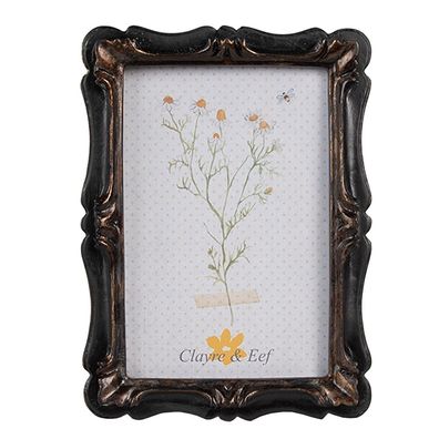 Clayre & Eef Bilderrahmen 10x15 cm Schwarz Braun Kunststoff