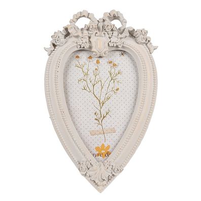 Clayre & Eef Bilderrahmen 10x15 cm Beige Polyresin (Gr. 14x2x22 cm / 10x15 cm)