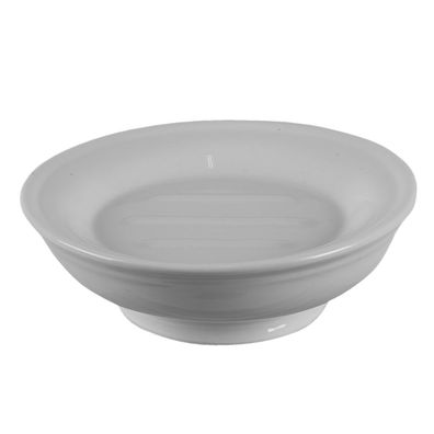 Clayre & Eef Seifenschale Ø 14x5 cm Weiß Keramik (Gr. Ø 14x5 cm)