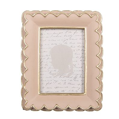Clayre & Eef Bilderrahmen 6x9 cm Rosa Kunststoff (Gr. 10x2x13 cm / 6x9 cm)