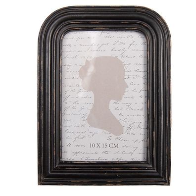 Clayre & Eef Bilderrahmen 10x15 cm Schwarz Kunststoff (Gr. 15x2x20 cm / 10x15 cm)