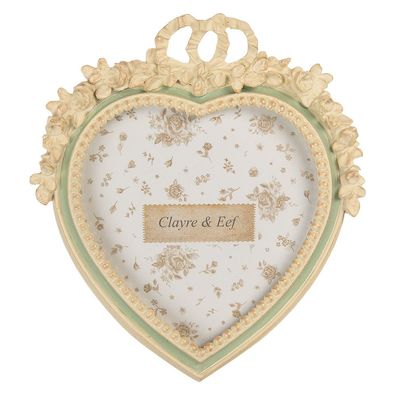 Clayre & Eef Bilderrahmen 10x15 cm Beige Kunststoff (Gr. 16x3x18 cm / 10x15 cm)