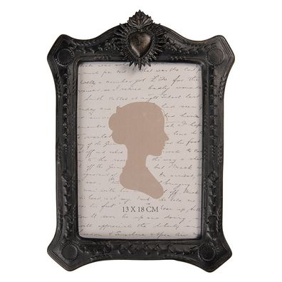 Clayre & Eef Bilderrahmen 13x18 cm Schwarz Kunststoff (Gr. 18x3x25 cm / 13x18 cm)