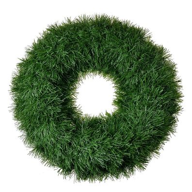 Clayre & Eef Weihnachtskranz Ø 45 cm Grün Kunststoff (Gr. Ø 45x10 cm)