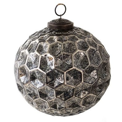 Clayre & Eef Weihnachtskugel Ø 12 cm Schwarz Glas
