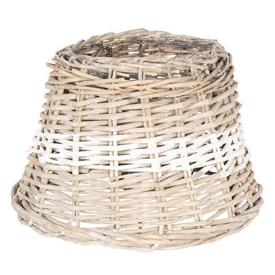 Clayre & Eef Lampenschirm Ø 23x16 cm Beige Rattan
