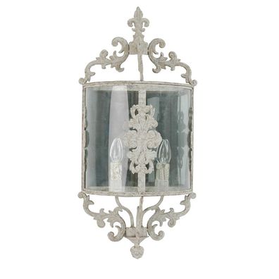 Clayre & Eef Wandleuchte 33x19x72 cm Beige Eisen
