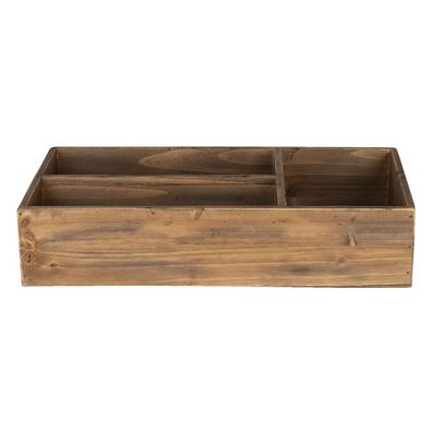 Clayre & Eef Briefhalter 43x22x9 cm Braun Holz (Gr. 43x22x9 cm)