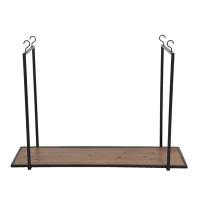 Clayre & Eef Wandregal 90x33x60 cm Braun Eisen (Gr. 90x33x60 cm)