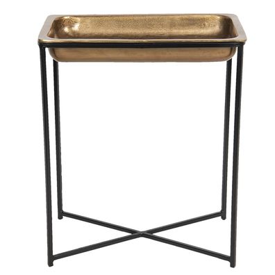 Clayre & Eef Beistelltisch 53x54x62 cm Kupferfarbig Aluminium (Gr. 53x54x62 cm)