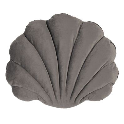 Clayre & Eef Dekokissen Muschel 38x48 cm Grau Polyester (Gr. 38x48x6 cm)