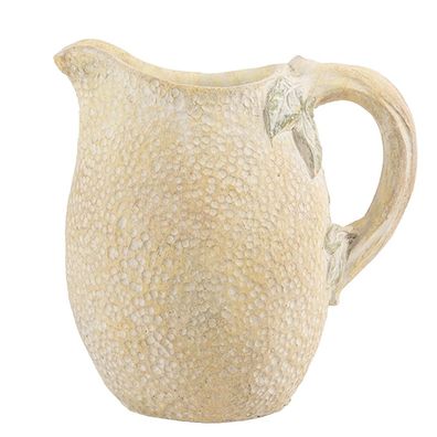 Clayre & Eef Dekorative Kanne 20x15x20 cm Gelb Grün Stein (Gr. 20x15x20 cm)