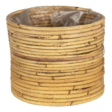 Clayre & Eef Pflanzenhalter Ø 21x17 cm Braun Rattan (Gr. Ø 21x17 cm)