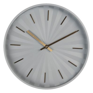 Clayre & Eef Wanduhr Ø 31x5 cm Grau Kunststoff