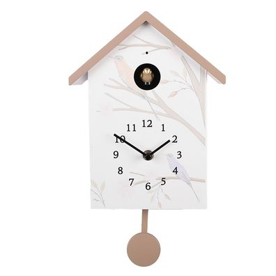 Clayre & Eef Kuckucksuhr 20x10x26 cm Weiß Kunststoff