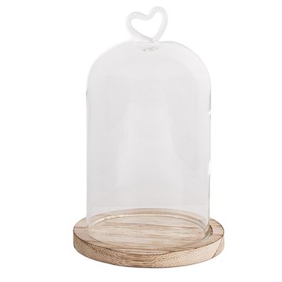 Clayre & Eef Glocke Ø 12x19 cm Transparant Glas