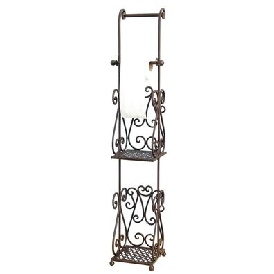 Clayre & Eef WC-Rollenhalter 97 cm Braun Eisen (Gr. 17x17x97 cm)