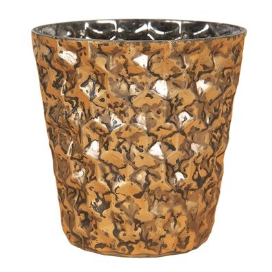 Clayre & Eef Teelichthalter Ø 9x10 cm Braun Glas (Gr. Ø 9x10 cm)