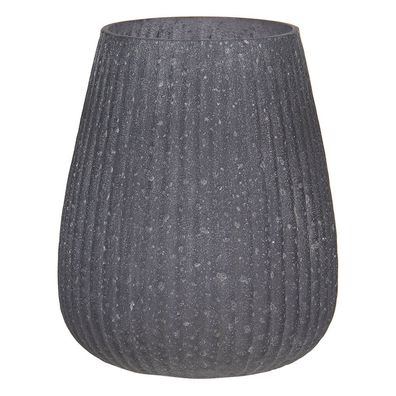 Clayre & Eef Teelichthalter Ø 11x13 cm Grau Glas (Gr. Ø 11x13 cm)