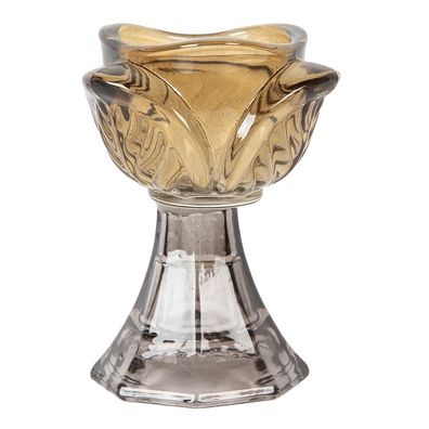 Clayre & Eef Teelichthalter Ø 7x10 cm Gelb Glas (Gr. Ø 7x10 cm)