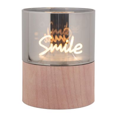 Clayre & Eef LED-Kerze Ø 8x10 cm Braun Kunststoff (Gr. Ø 8x10 cm / 3xAAA)