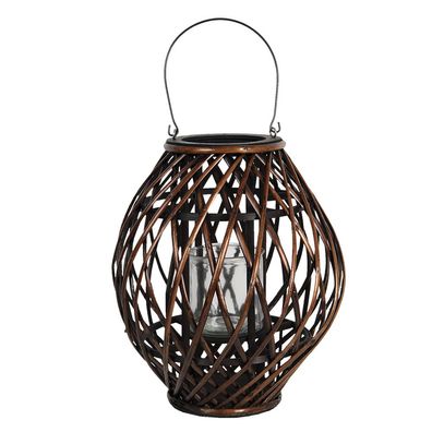 Clayre & Eef Windlicht Ø 34x41 cm Braun Holz (Gr. Ø 34x41 cm)