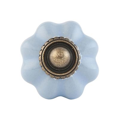 Clayre & Eef Türknauf Ø 3 cm Grau Braun Keramik (Gr. Ø 3x3 cm / S4 cm)