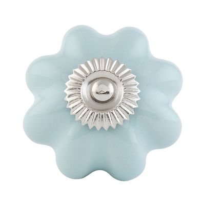 Clayre & Eef Türknauf Ø 4 cm Blau Keramik (Gr. Ø 4x3 cm / S3 cm)