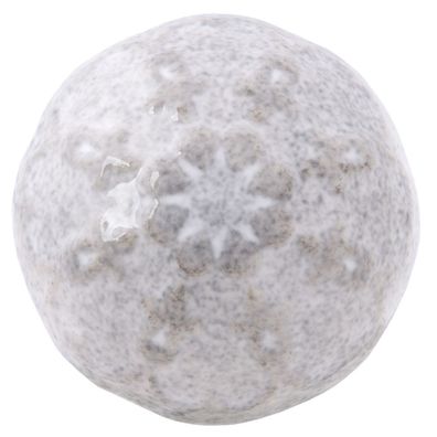 Clayre & Eef Türknauf Ø 4 cm Grau Weiß Keramik Blumen (Gr. Ø 4x3 cm / S3 cm)