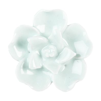 Clayre & Eef Türknauf Ø 4 cm Grün Keramik Blume (Gr. Ø 6x3 cm / S3 cm)