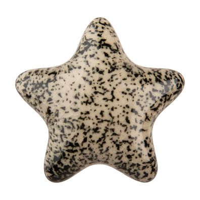 Clayre & Eef Türknauf 4 cm Schwarz Keramik (Gr. 4x3x4 cm / S3 cm)